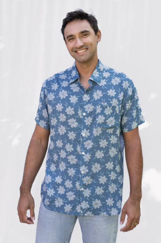 Men's Hawaiian Aloha Short Sleeve Shirt sold by Lokahi Swimwear