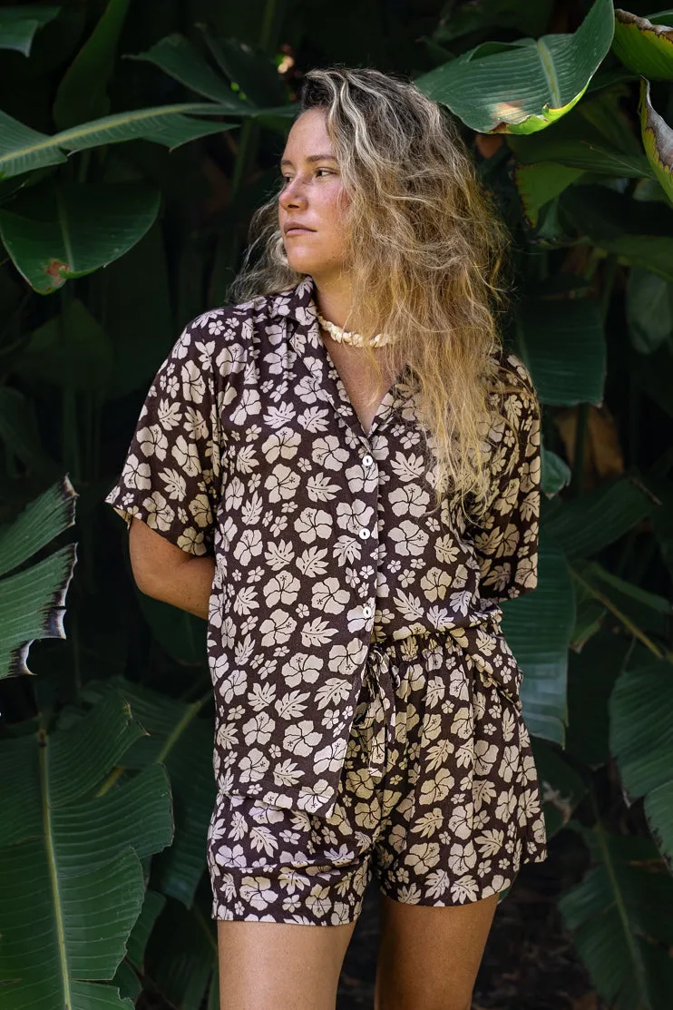 Zennor Shorts - Brown Tropics sold by Lokahi Swimwear product image thumbnail 4