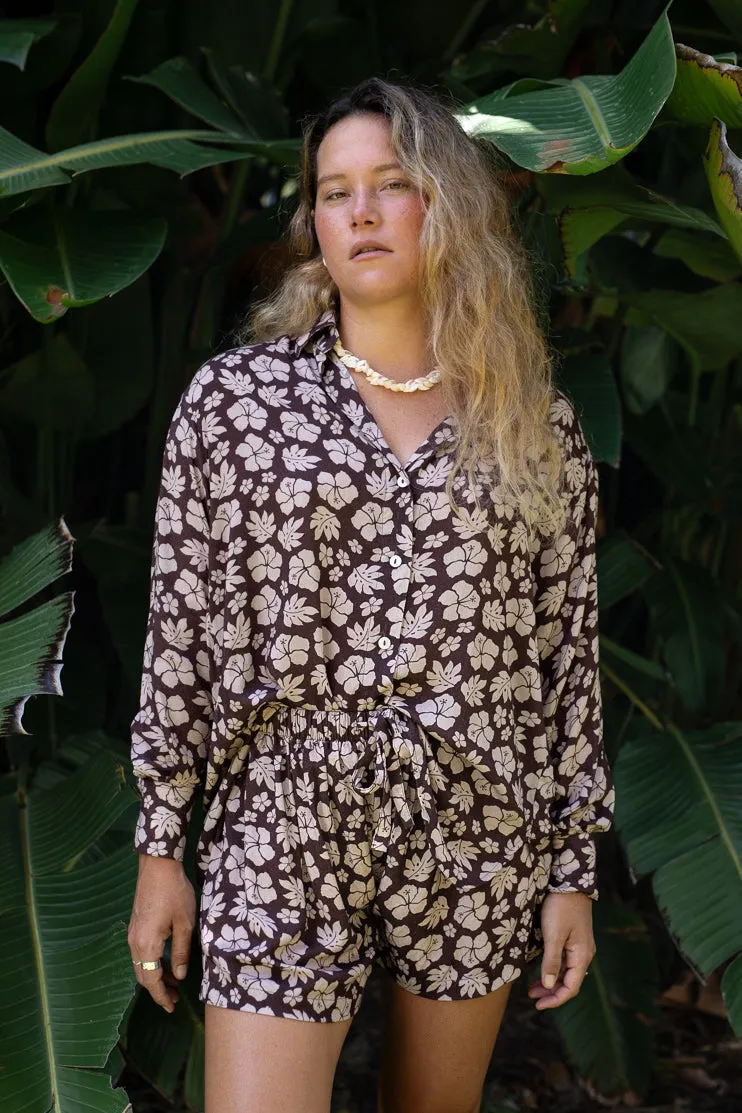 Zennor Shorts - Brown Tropics sold by Lokahi Swimwear product image thumbnail 2