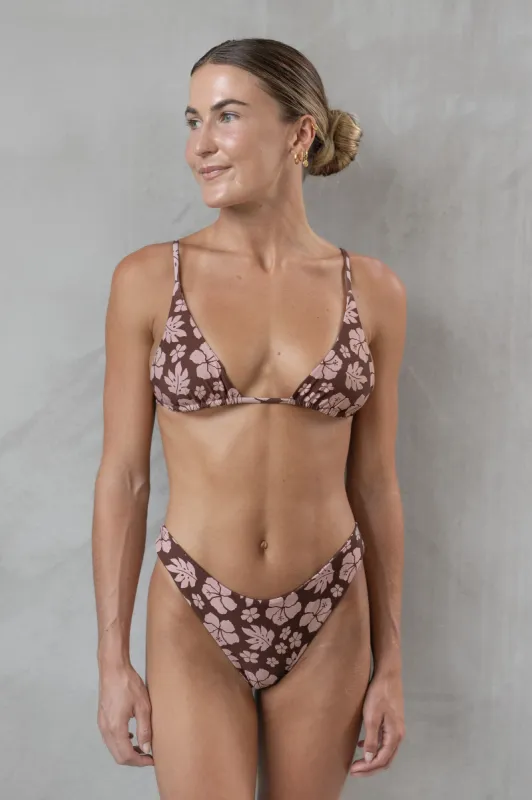 Ruby Bottom - Brown Tropics sold by Lokahi Swimwear