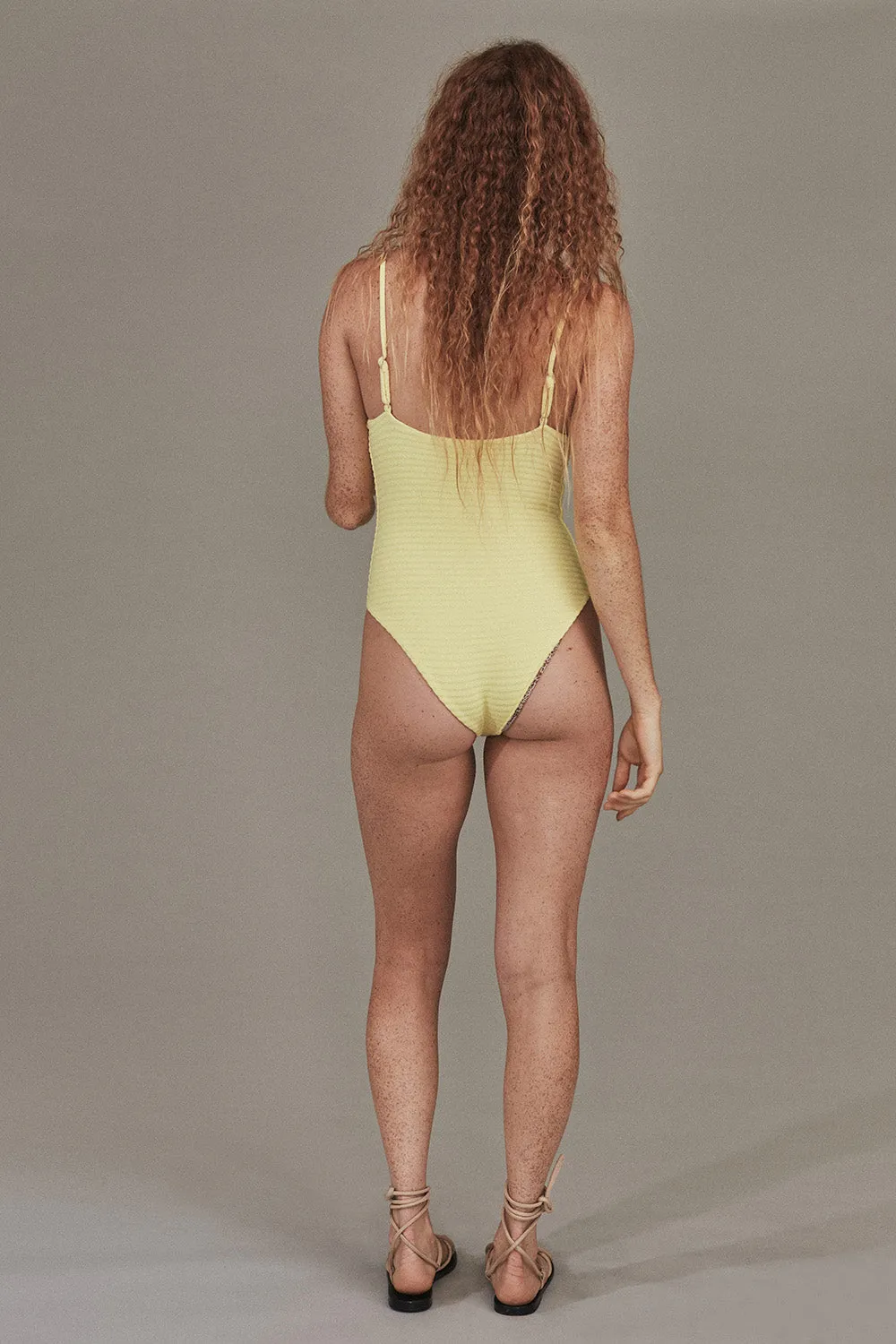 ACACIA Suki Terry Ribbed One Piece in Topaz- Last One sold by Society Bikini product image thumbnail 2