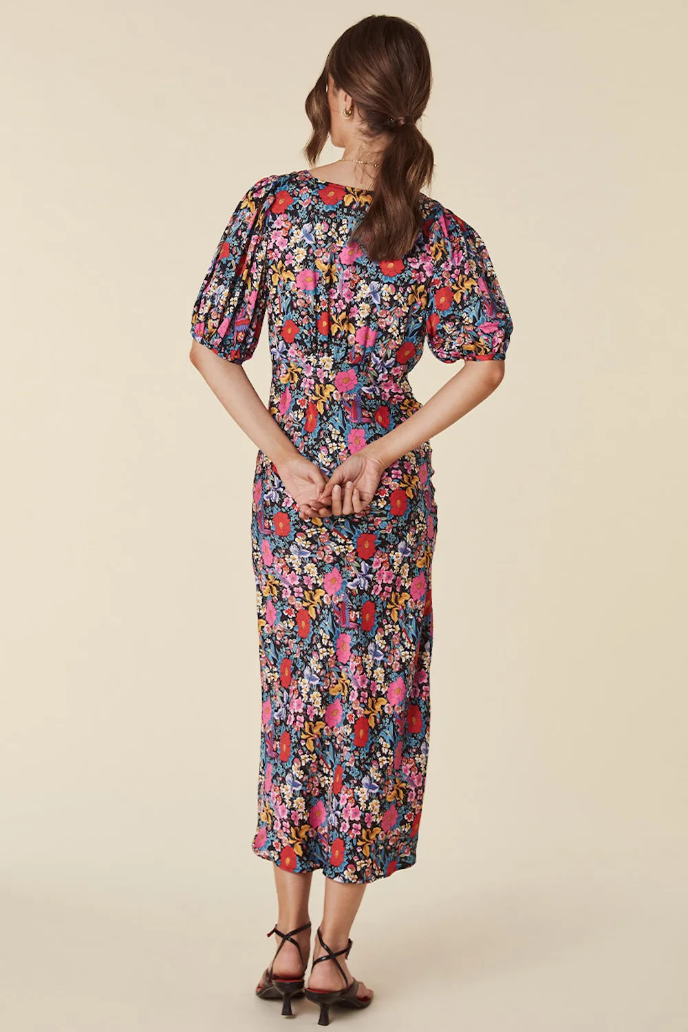 SPELL Last Drinks Bias Midi Dress in Evening Floral- Last One sold by Society Bikini product image thumbnail 5