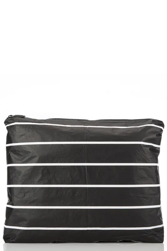 ALOHA Collection Max Pinstripe Pouch in Black sold by Society Bikini