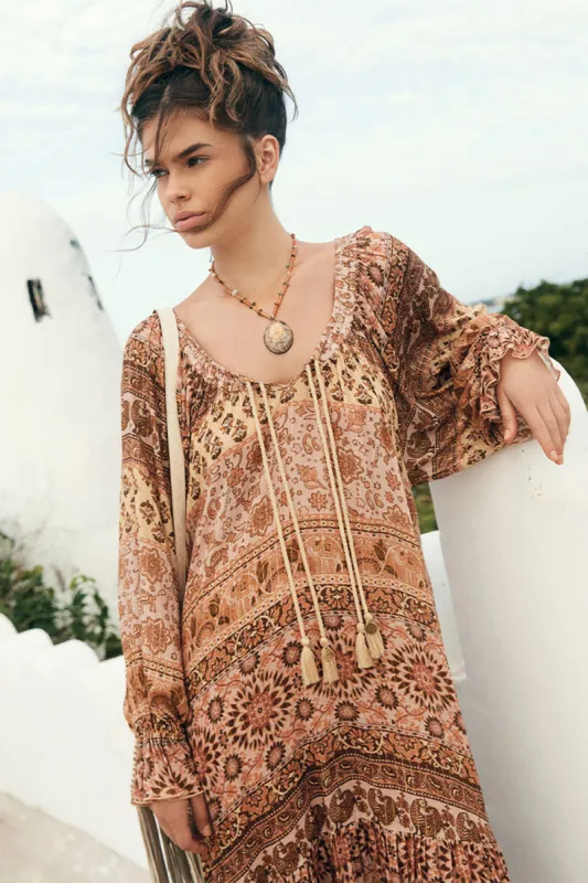 SPELL Lover's Beach Maxi Dress in Mauve- Last One made by Spell