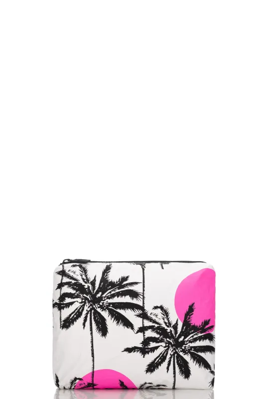 ALOHA Collection Small Sun Palm Pouch in Super Pink sold by Society Bikini