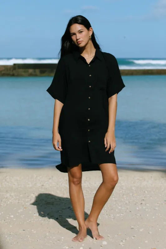 Mai Dylan Dress in Black- Last One made by Society Bikini