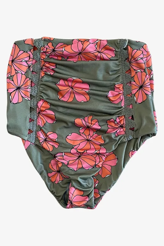 Posh Pua Leihiwa Bottom in Retro Ilima- Last One sold by Society Bikini
