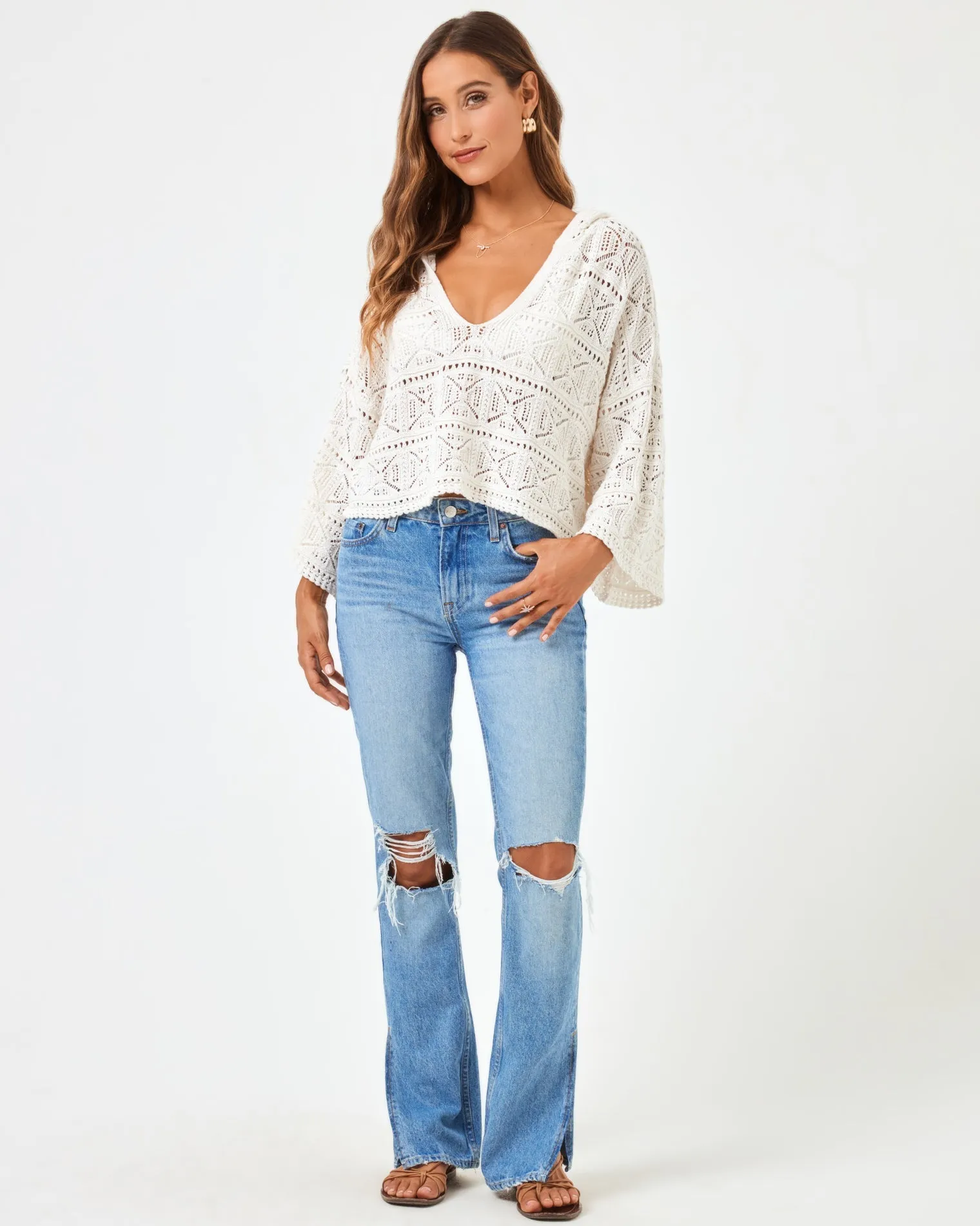 Diamond Eyes Sweater - Cream sold by Society Bikini product image thumbnail 3