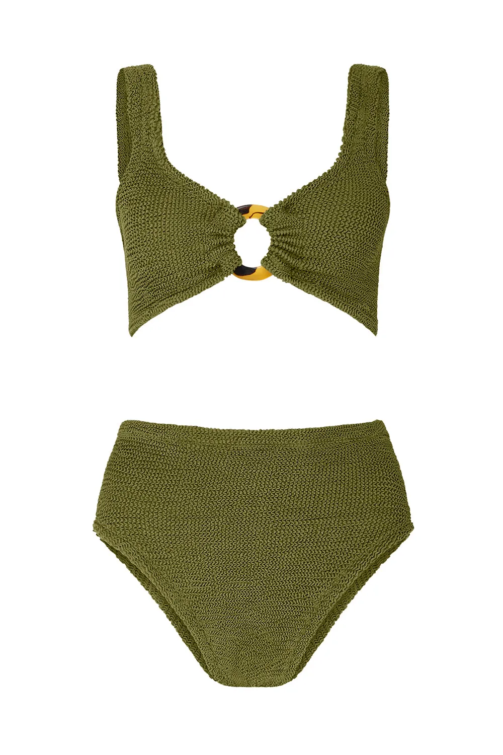 Hunza G Nadine Bikini in Metallic Moss sold by Society Bikini product image thumbnail 5