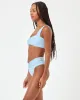 Eco Chic Repreve® Bardot Bikini Bottom - Sky Blue sold by Society Bikini