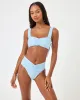 Eco Chic Repreve® Bardot Bikini Bottom - Sky Blue sold by Society Bikini