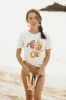 Dolkii Tee Aloha Love Club '19 in Coconut sold by Society Bikini