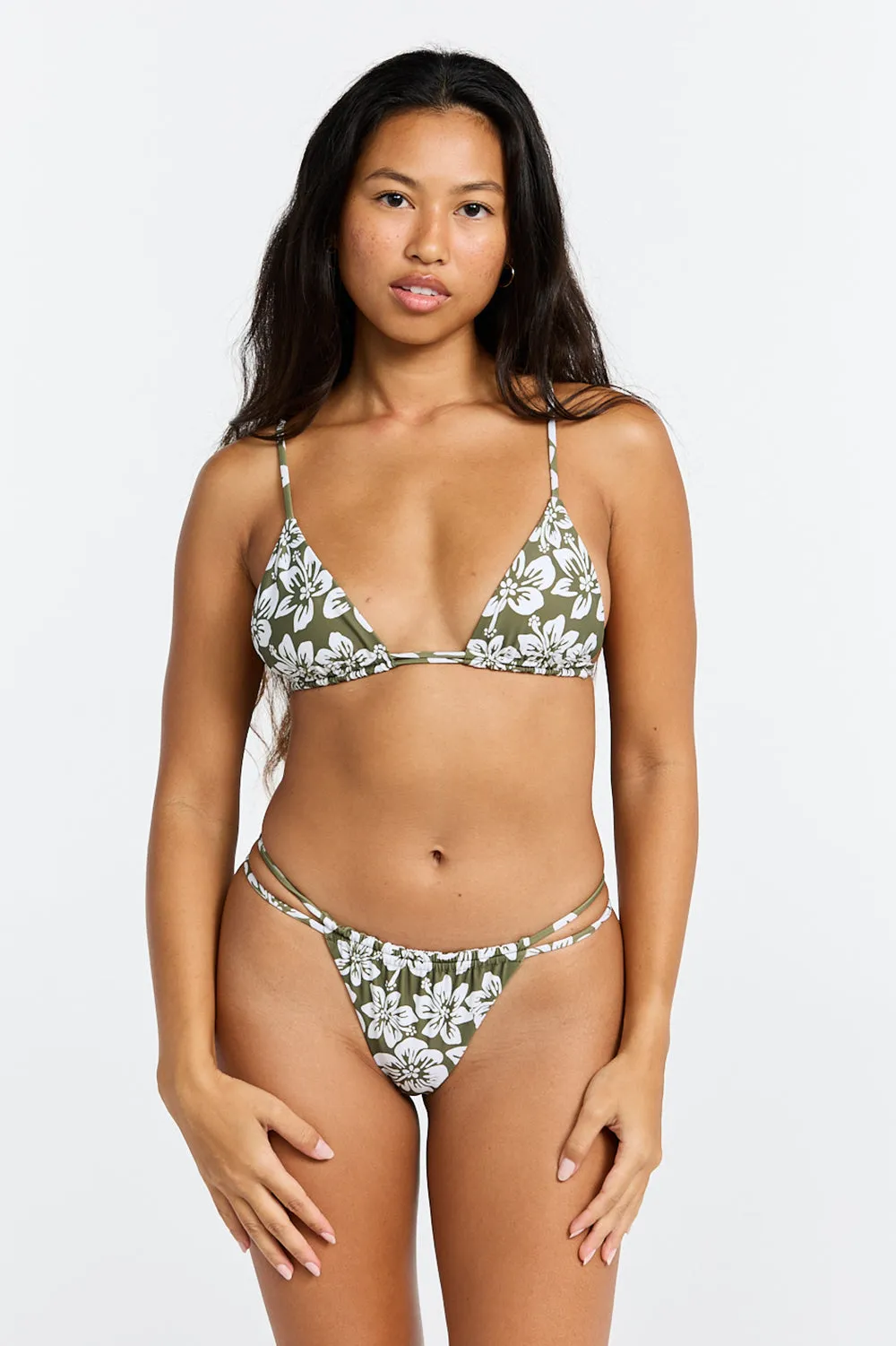 Benoa Swim Siena Top in Green Batik sold by Society Bikini