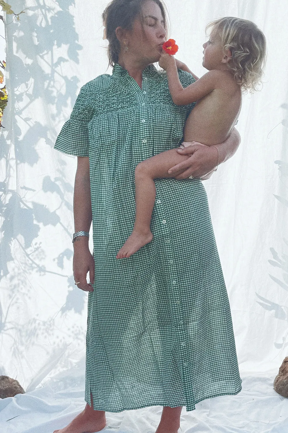 Olympia Etal Isabel Dress in Green Plaid- Last One sold by Society Bikini