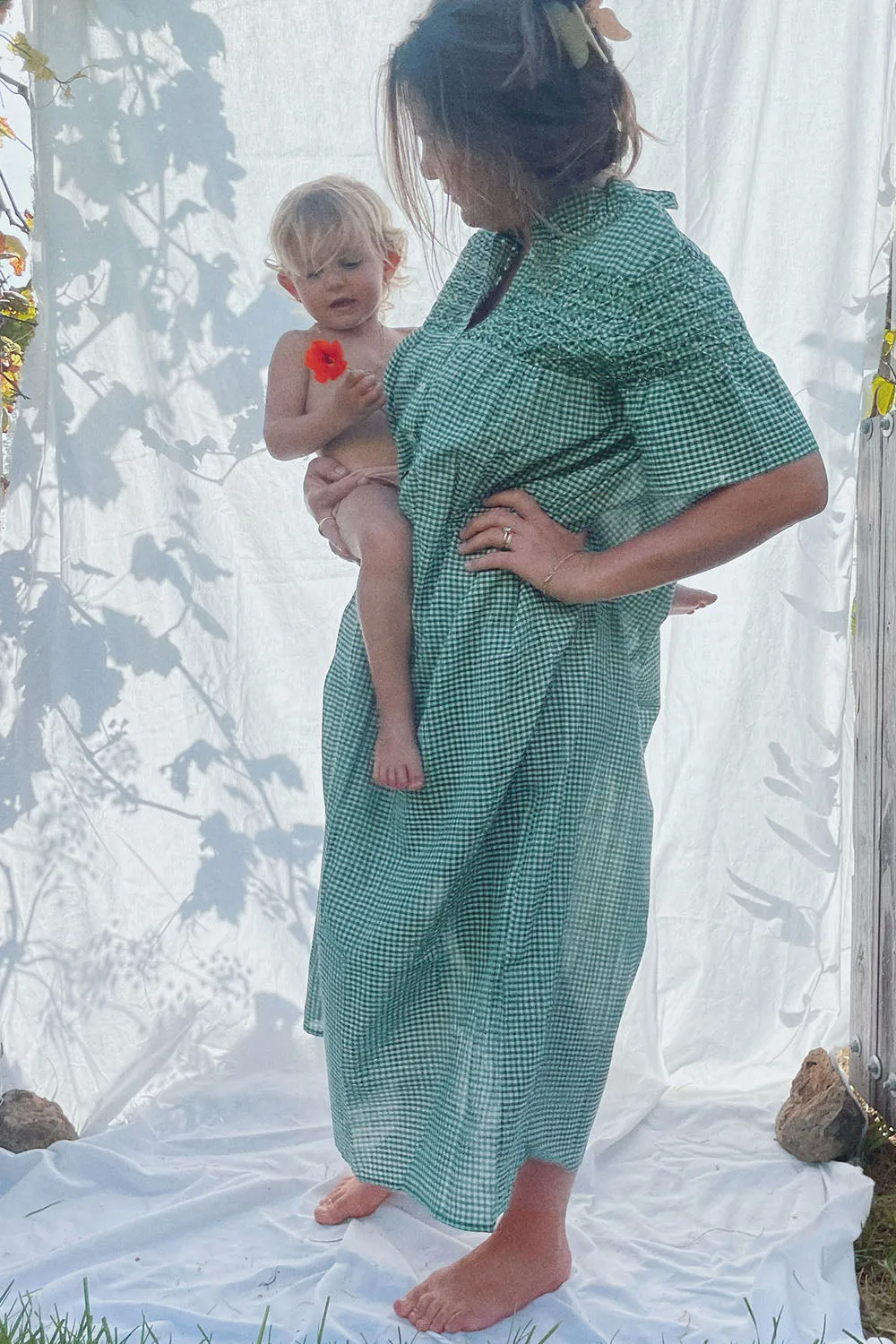 Olympia Etal Isabel Dress in Green Plaid- Last One sold by Society Bikini product image thumbnail 3