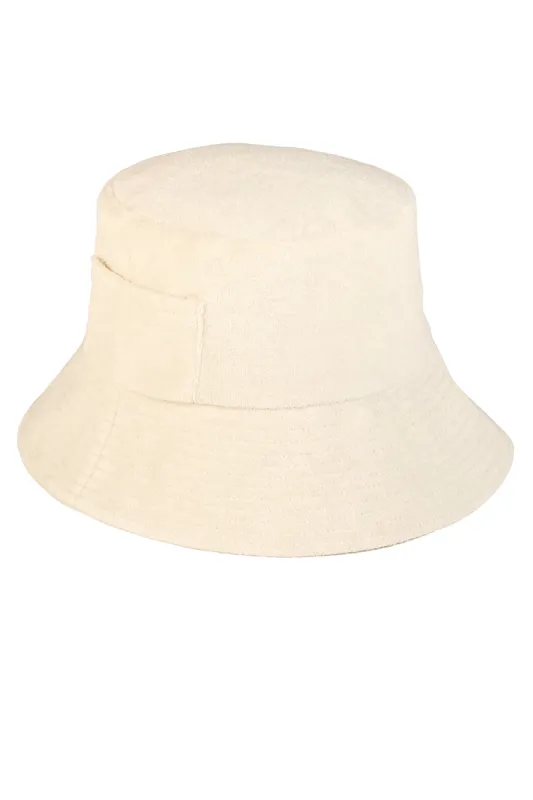 Lack of Color Terry Wave Bucket Hat in Beige- Last One sold by Society Bikini