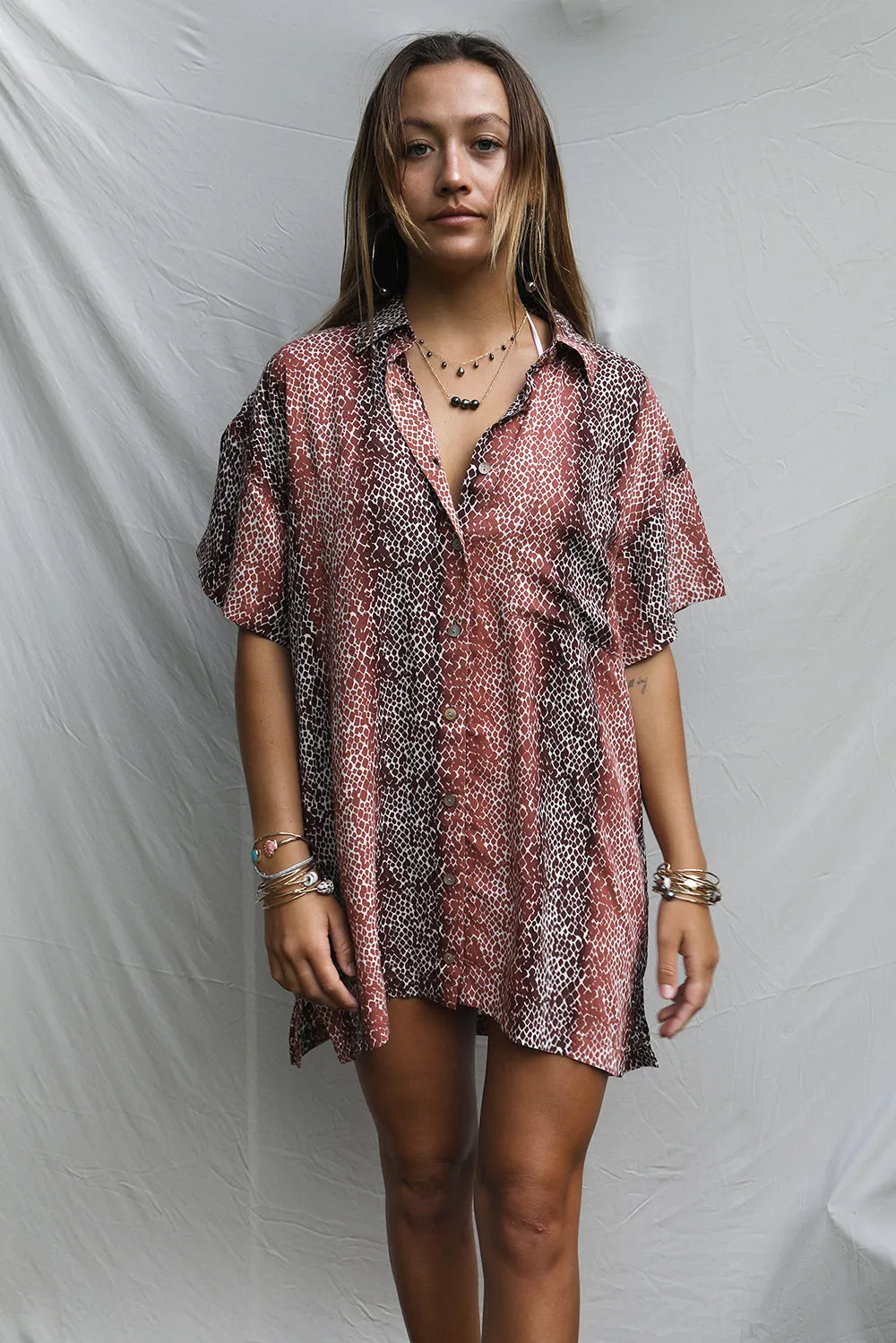 benoa shirt dress Benoa Swim Aloha Shirt Dress in Bruna