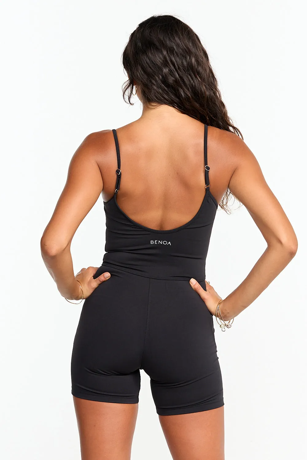 Benoa Swim Active Romper 5" in Black sold by Society Bikini product image thumbnail 4