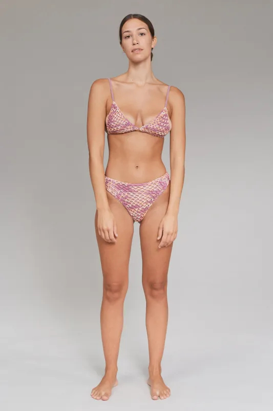 ACACIA Resort 2025 Baja Crochet Top in Thistle sold by Society Bikini