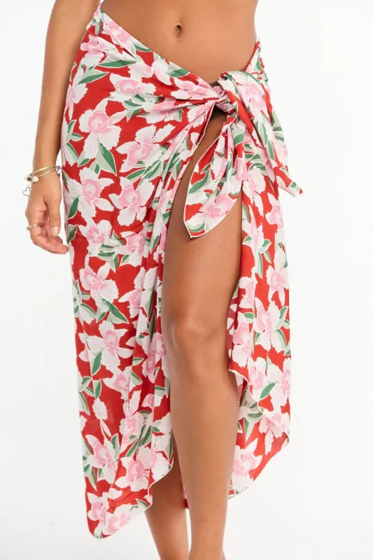 Benoa Swim Pareo in Vintage Orchid sold by Society Bikini