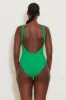 Hunza G Square Neck One Piece in Emerald sold by Society Bikini