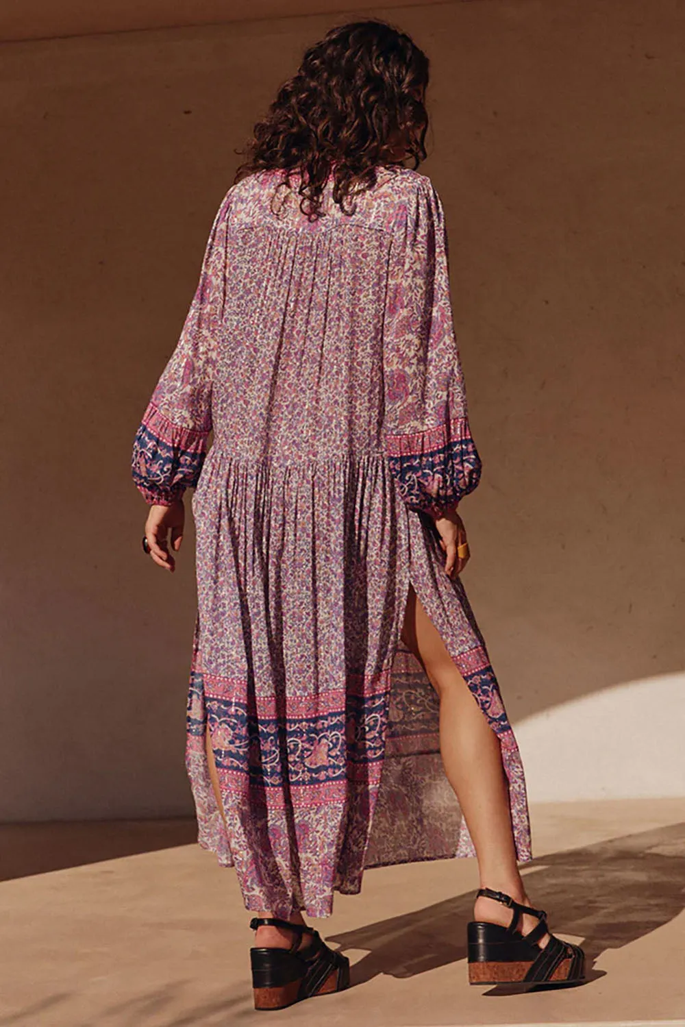 SPELL Little Bird Gown in Berry sold by Society Bikini product image thumbnail 3