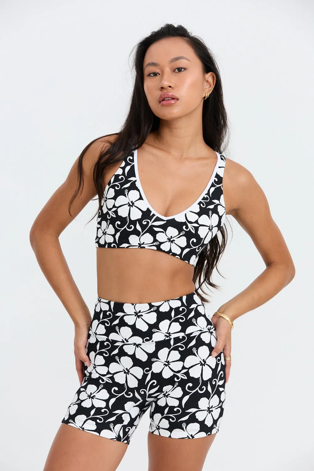 Benoa Active Sophia Sports Bra in Pupukea|Black sold by Society Bikini