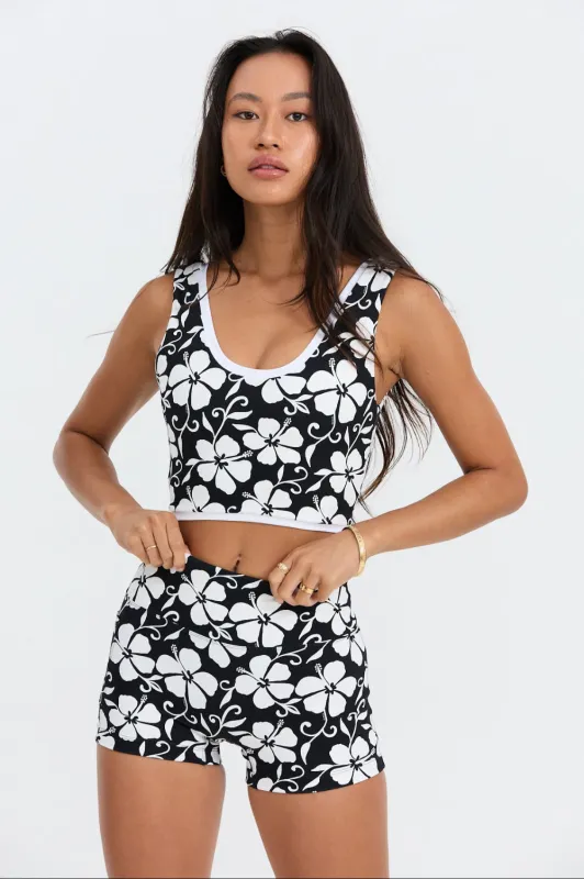 Benoa Active Layered Tank in Pupukea|Black made by Benoa Swim