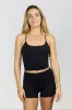 Benoa Active Crossback Tank in Black- Last One sold by Society Bikini