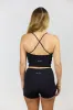 Benoa Active Crossback Tank in Black- Last One sold by Society Bikini