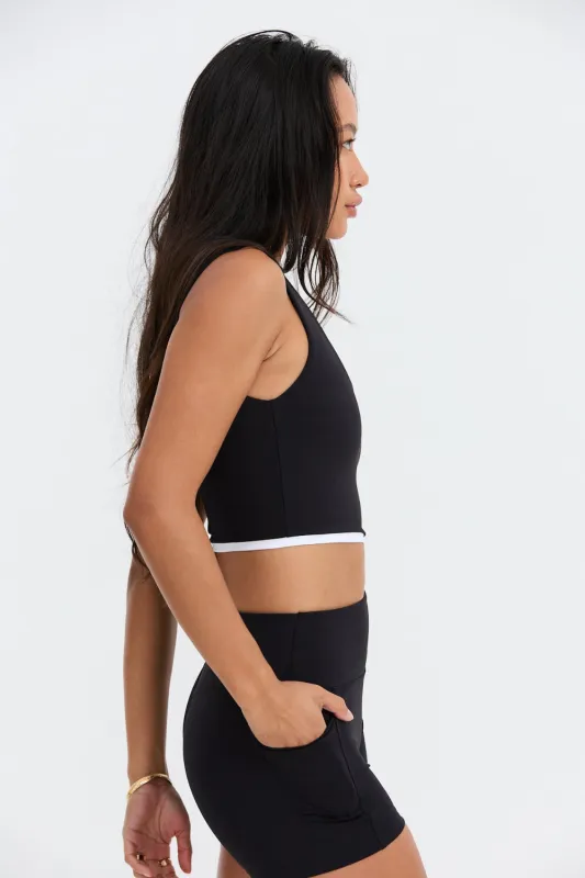 Benoa Active 2.5" Booty Shorts in Black sold by Society Bikini
