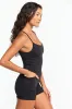 Benoa Active Square Neck Romper 3" in Black sold by Society Bikini