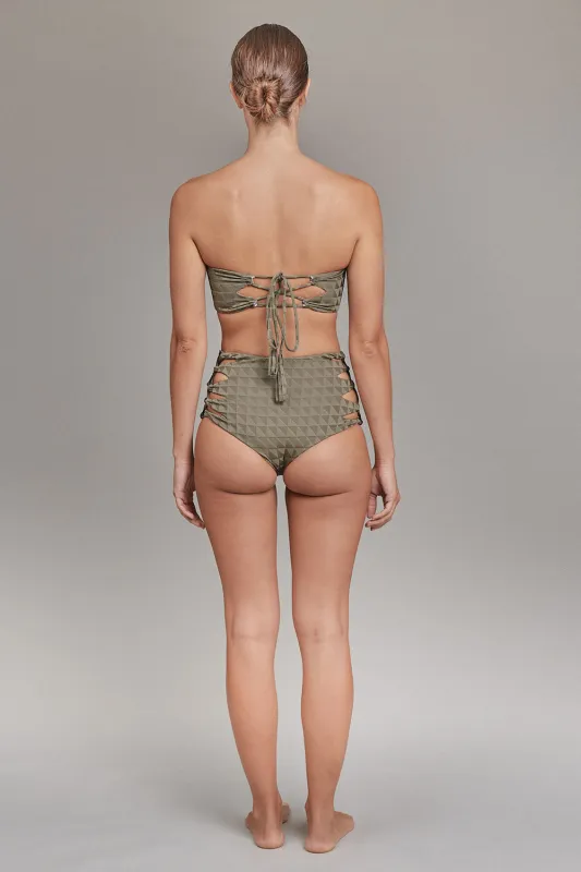 ACACIA Spring 2025 Queens Bottom in Loden- Last One sold by Society Bikini