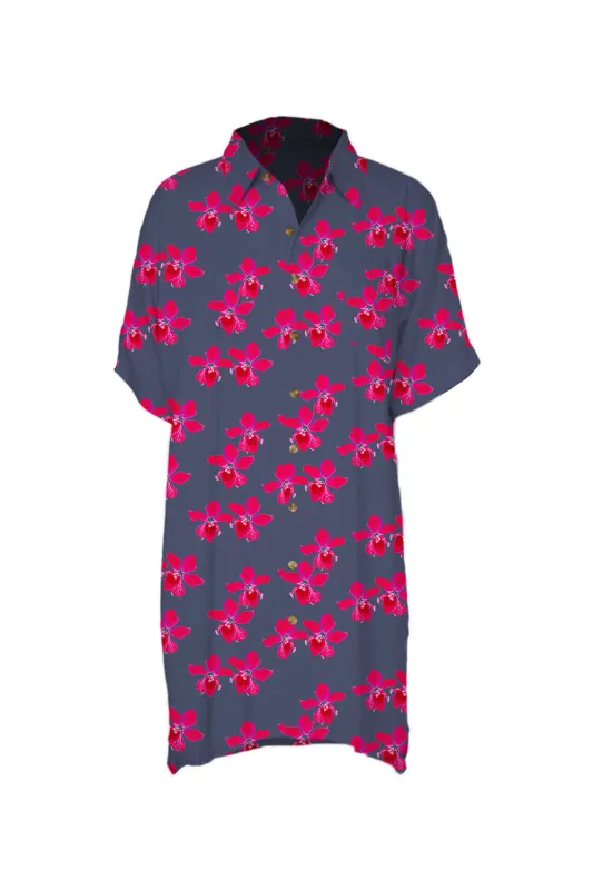 Mai Dylan Dress in Bluestone Orchid made by Society Bikini