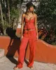Sundown Cargo Pant - Grapefruit sold by Society Bikini
