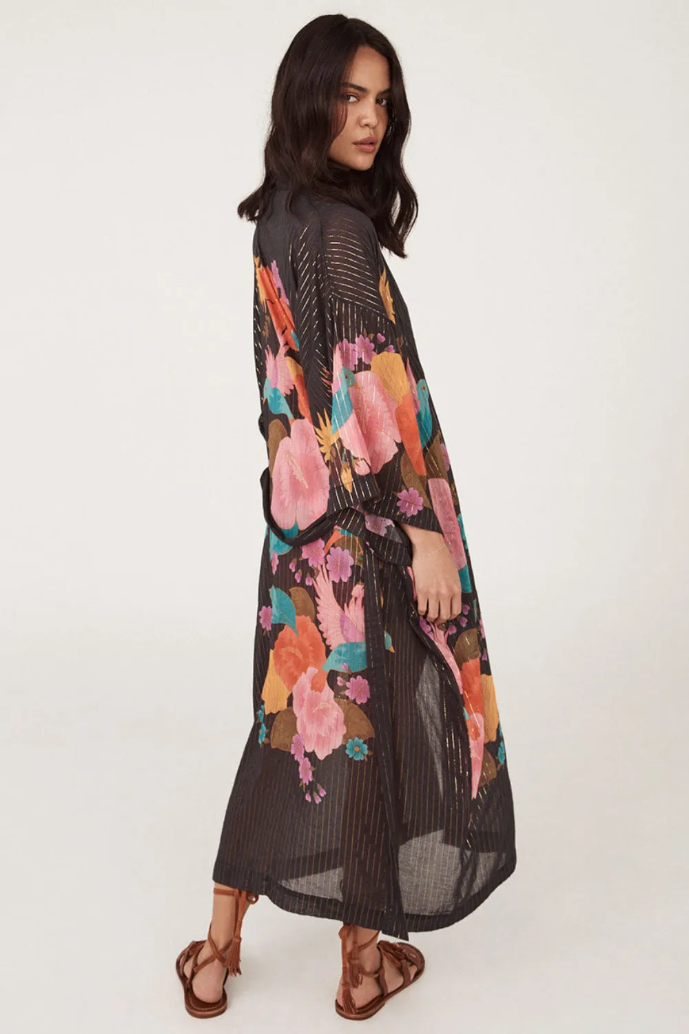 SPELL Beach Bar Robe in After Dark sold by Society Bikini product image thumbnail 4