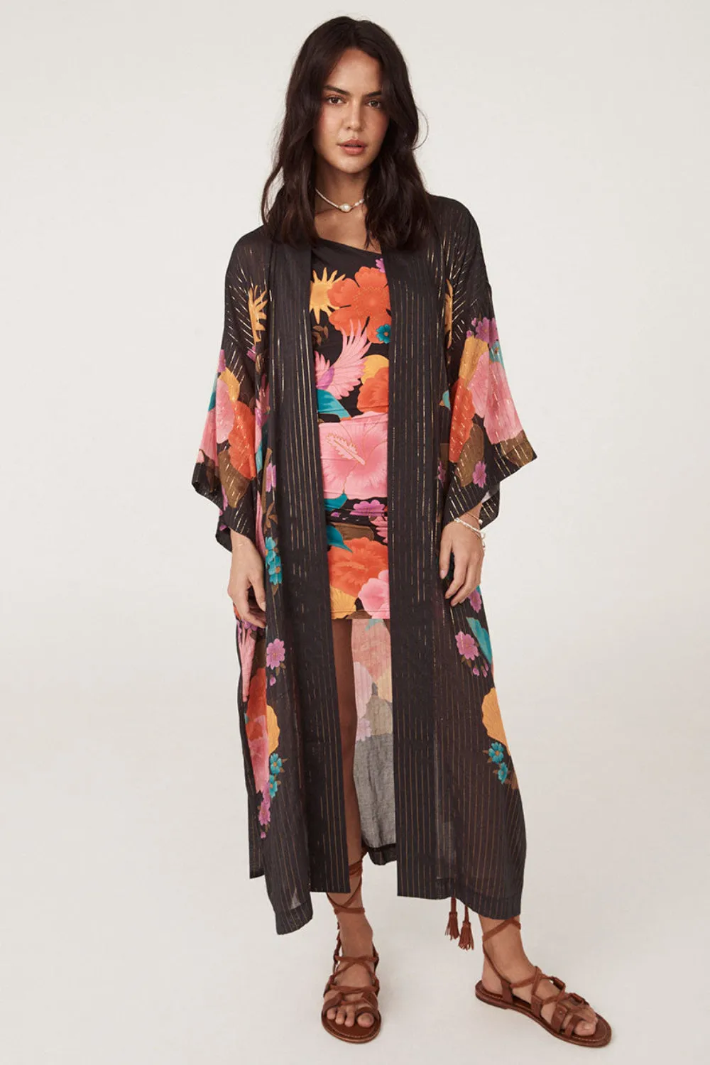 SPELL Beach Bar Robe in After Dark sold by Society Bikini product image thumbnail 2