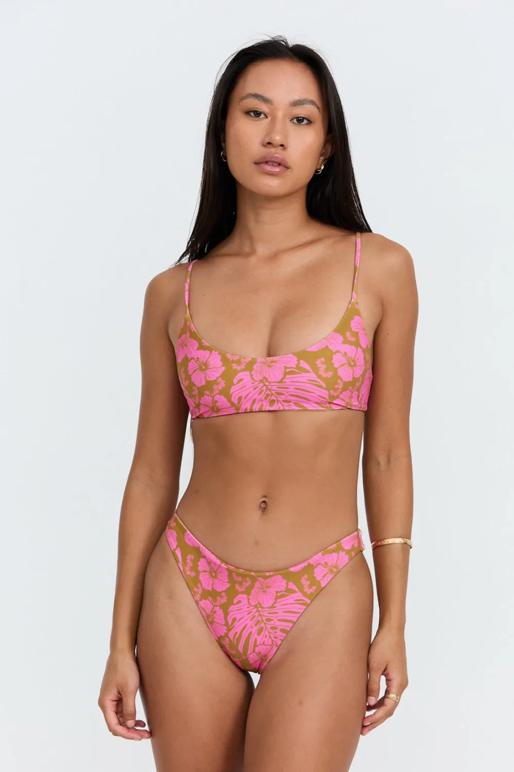 Benoa Swim Babe Top in Garden sold by Society Bikini