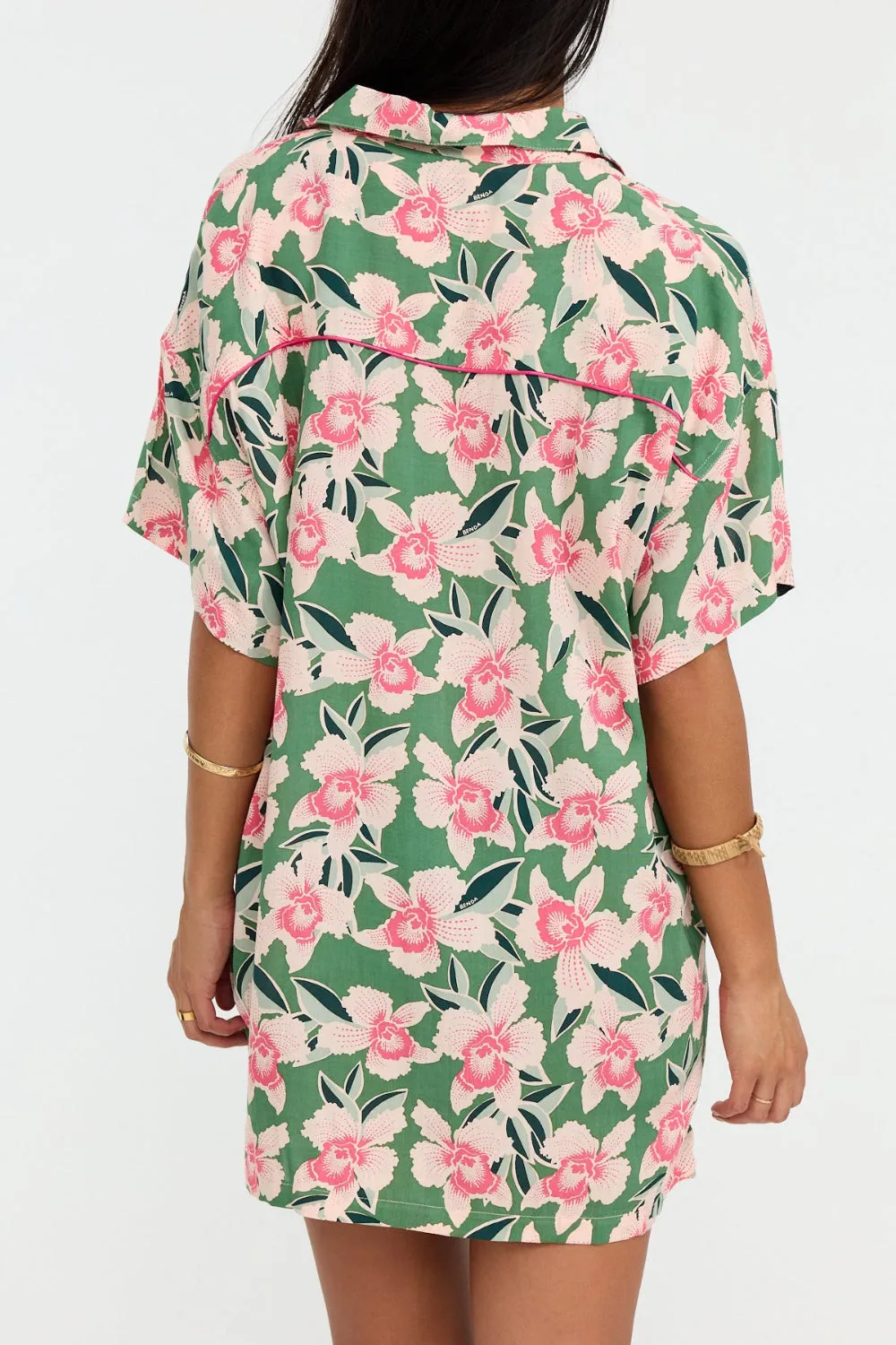 Benoa Swim Aloha Shirt Dress in Waikiki sold by Society Bikini product image thumbnail 4