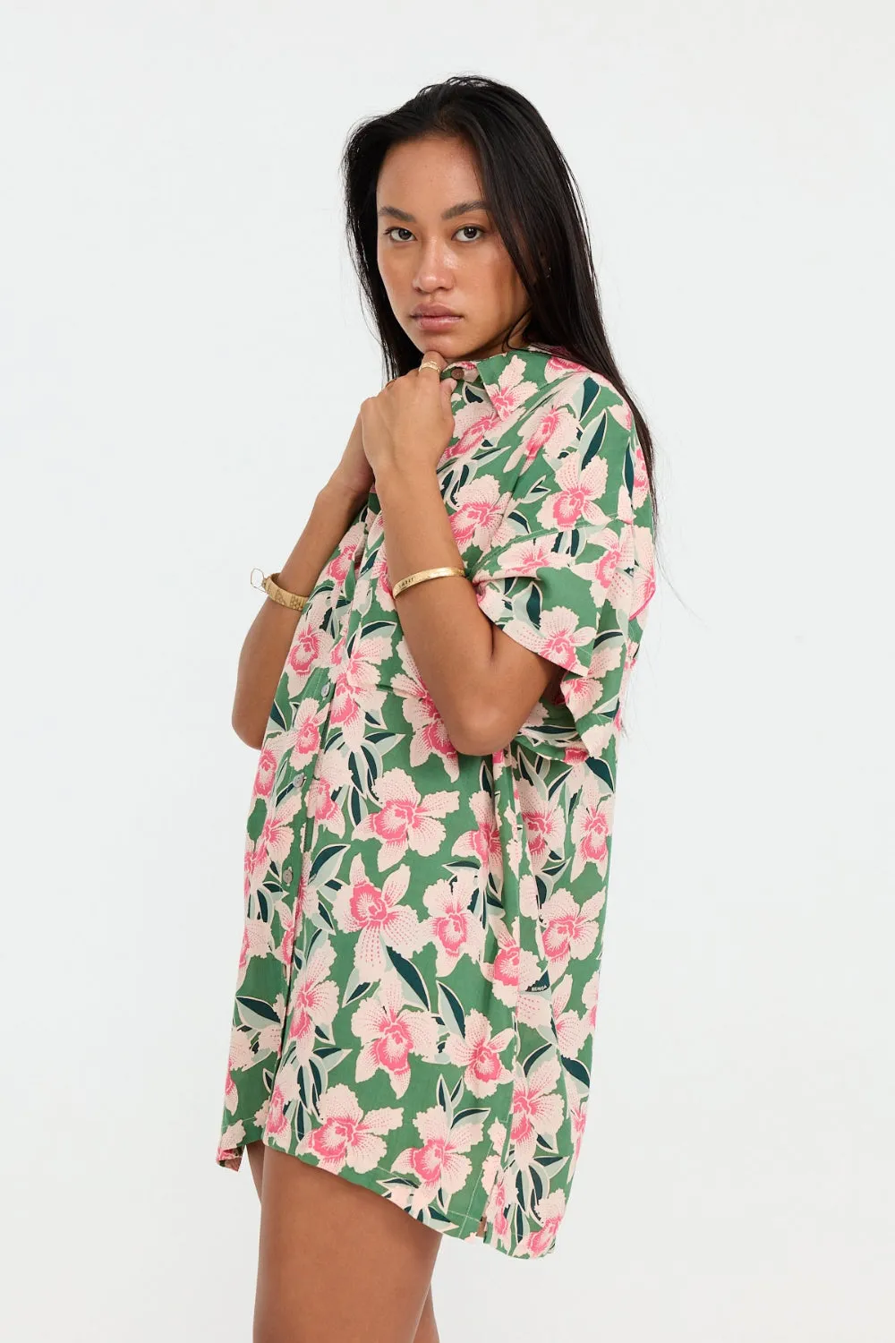 Benoa Swim Aloha Shirt Dress in Waikiki sold by Society Bikini product image thumbnail 3