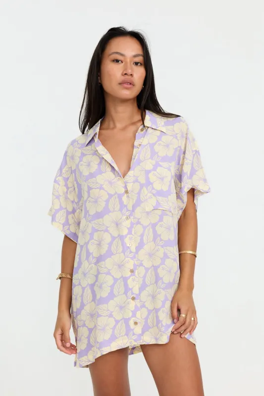 Benoa Swim Aloha Shirt Dress in Aokis sold by Society Bikini
