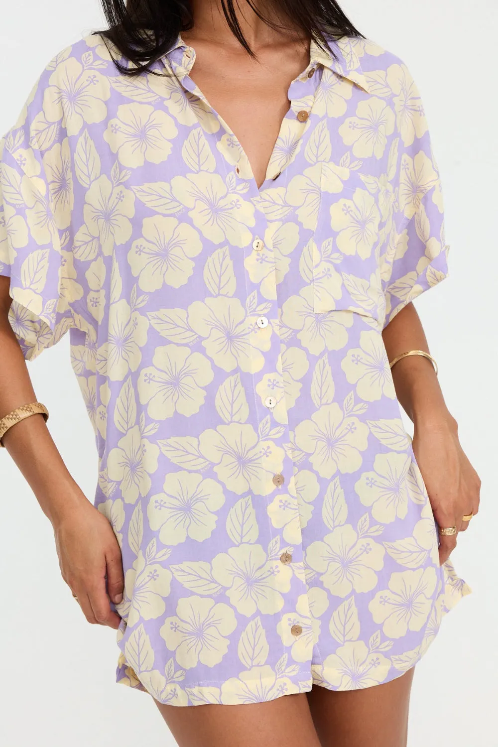 Benoa Swim Aloha Shirt Dress in Aokis sold by Society Bikini product image thumbnail 2