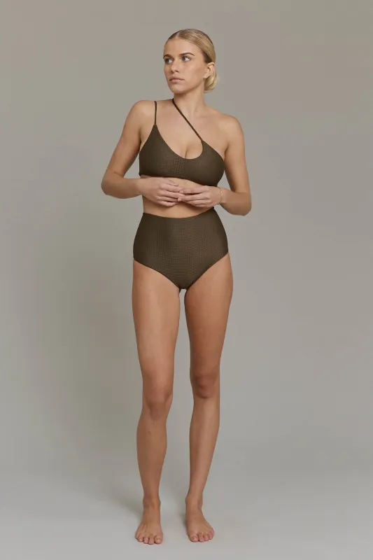 ACACIA Capsule 2025 Zael Mesh Top in Sapote sold by Society Bikini