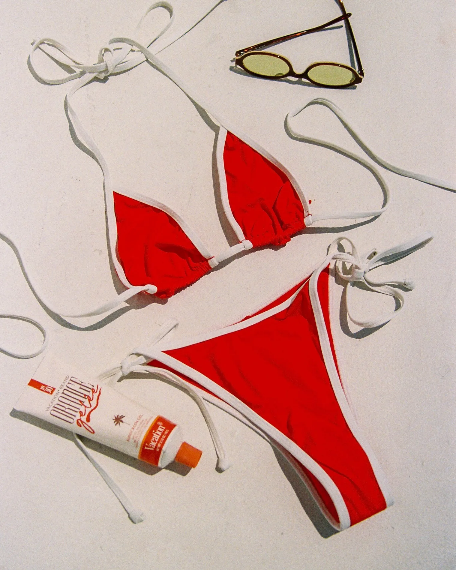 Levy Bikini Bottom - Flame-Cream sold by Society Bikini