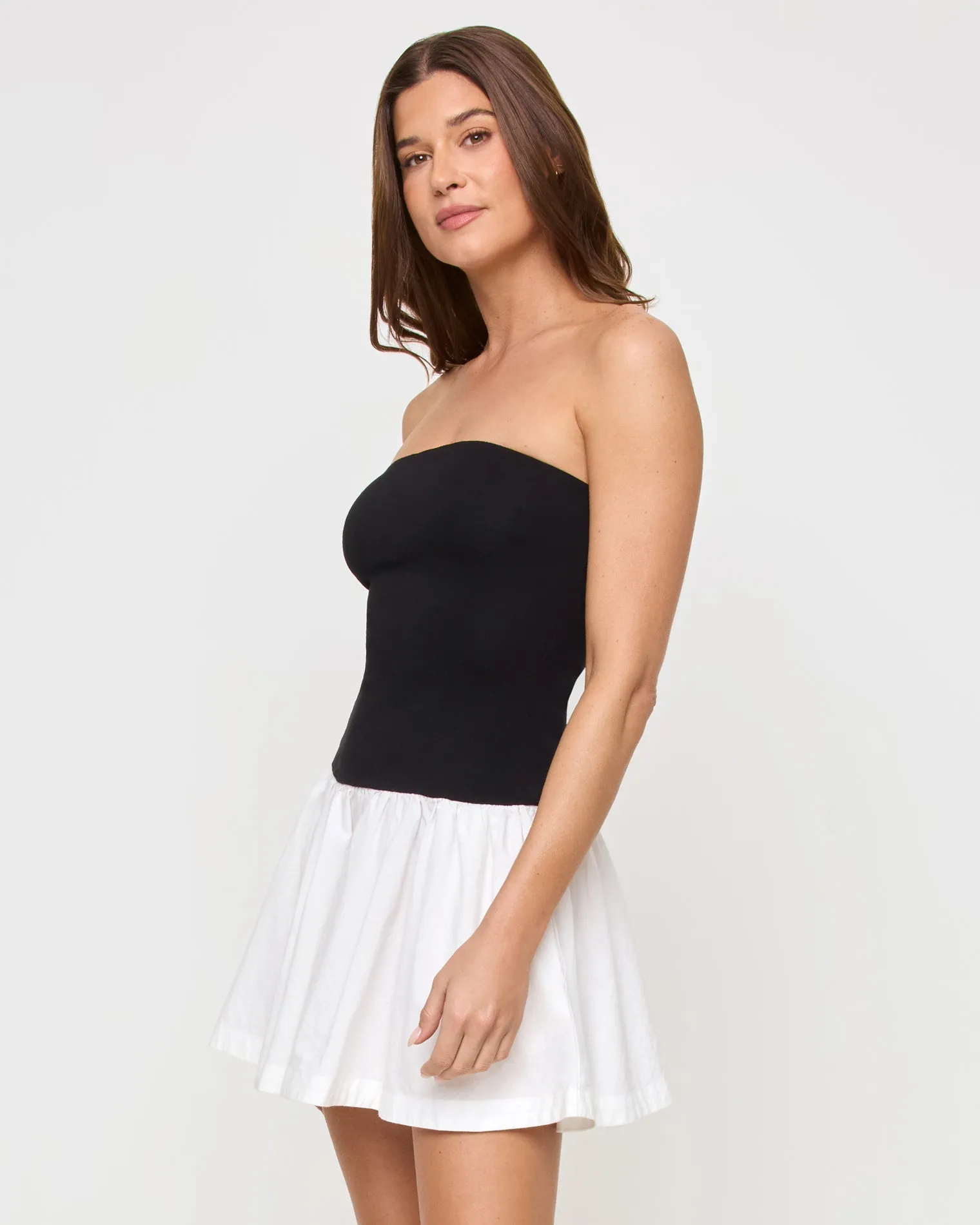 Sienna Mini Dress - Black-Cream sold by Society Bikini product image thumbnail 4
