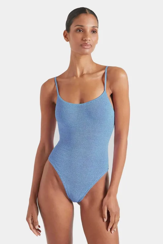 Hunza G Pamela One Piece in Cornflower sold by Society Bikini
