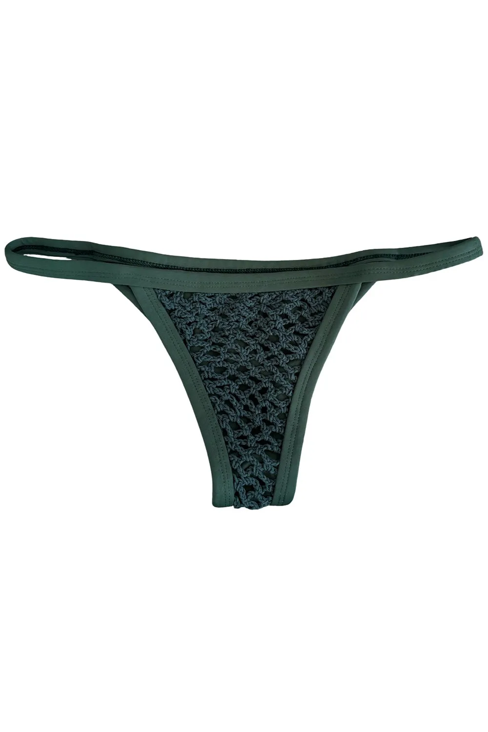 Posh Pua Kainalu Crochet Bottom in Nahele sold by Society Bikini