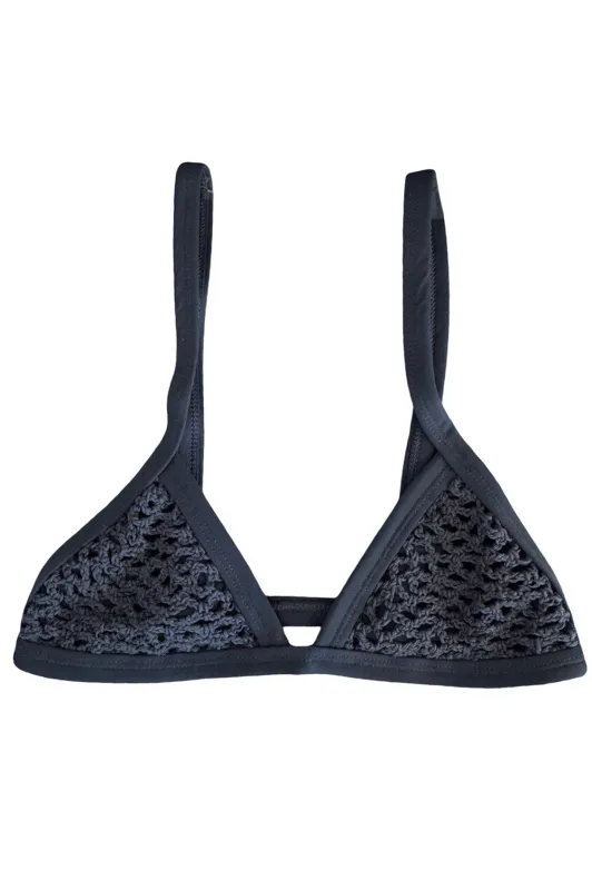 Posh Pua Kainalu Crochet Top in Slate sold by Society Bikini