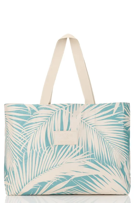ALOHA Collection Holo Holo Areca Tote in Tide/Sandstone sold by Society Bikini