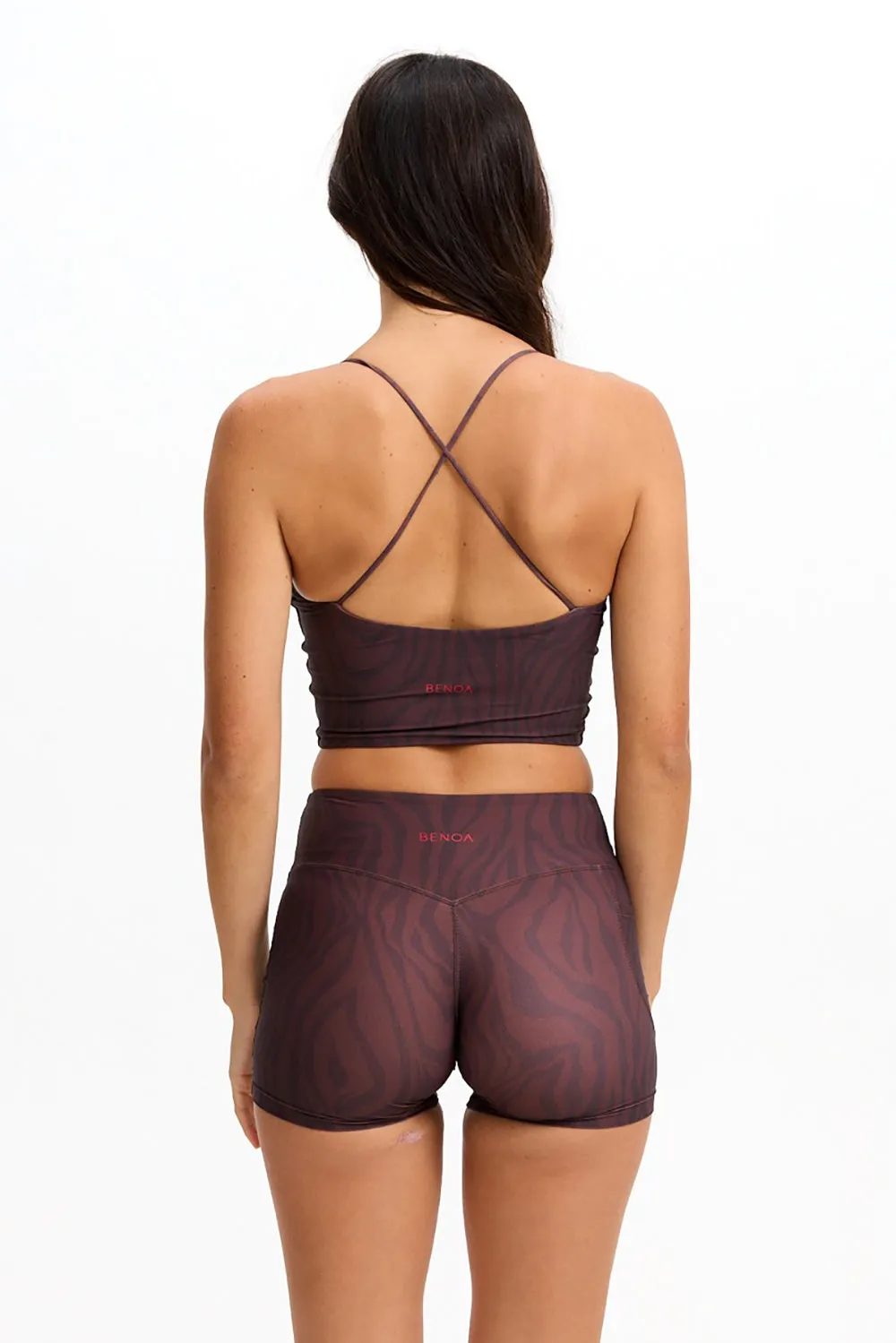 Benoa Active Crossback Tank in Chocolate Zebra sold by Society Bikini product image thumbnail 2